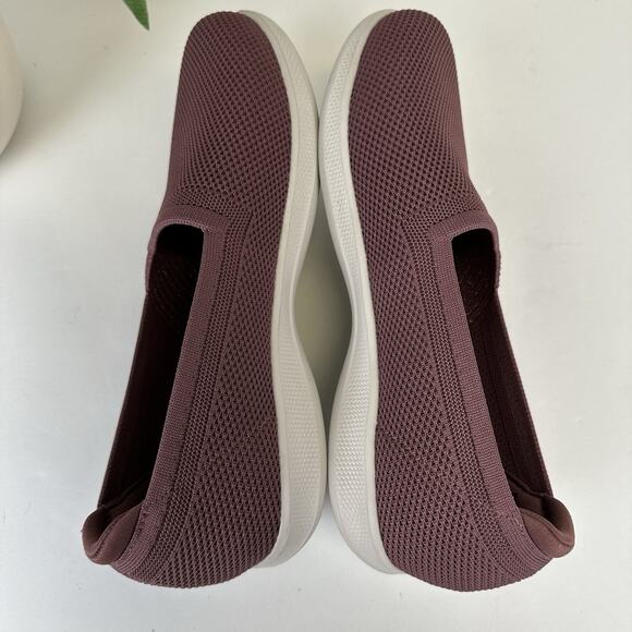 Skechers Pink Step Lite Vegan Luster Slip On Sneaker Flat Goga Mat Shoe Size 9 - Picture 7 of 9